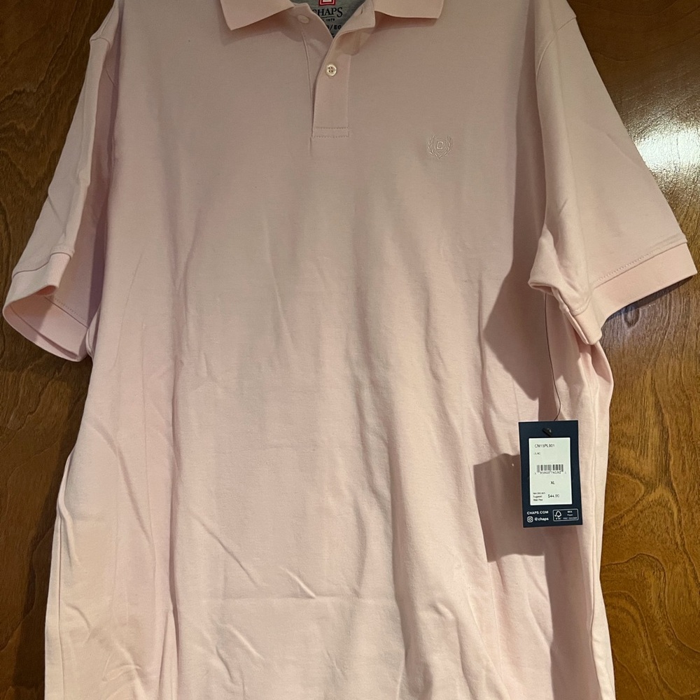 Chaps Light Pink Polo Shirt